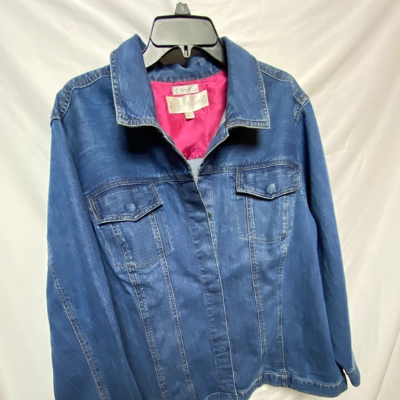 abella Rodriguez - Plus Size Jacket Dark Blue Jean 3X - Picture 2 of 13